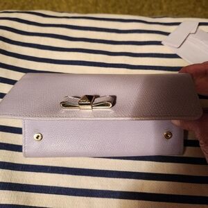 Furla Long Lavender Wallet with Bow Detail